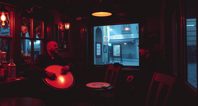 Traveler enjoying traditional Irish folk music in Galway pub