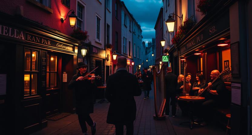 Traveler experiencing traditional Irish music in Galway