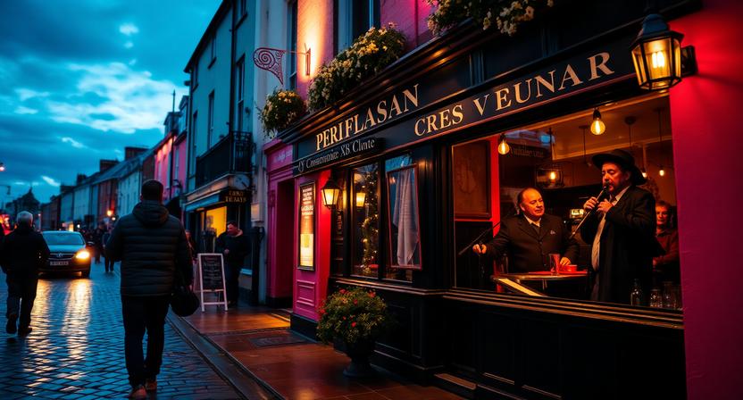 Traveler experiencing Irish folk music in Galway