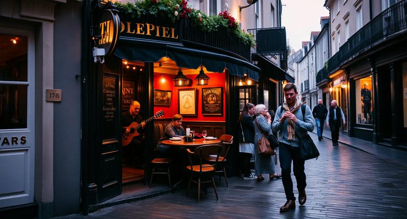 Traveler experiencing traditional Irish music in Galway